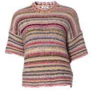 Ganni Short Sleeve Knit Top